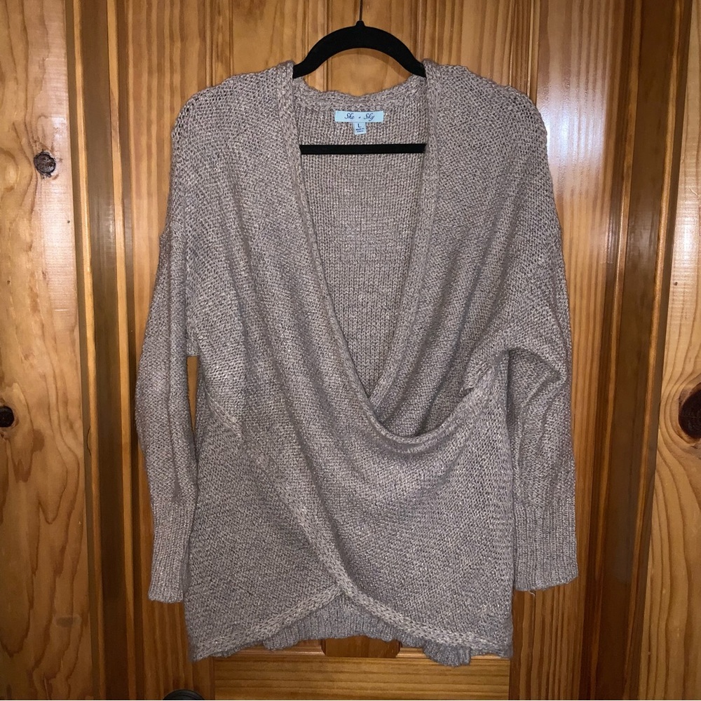 Knitted wrap sweater NEVER WORN!
